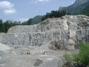 Kalksteinbruch in Oberbayern